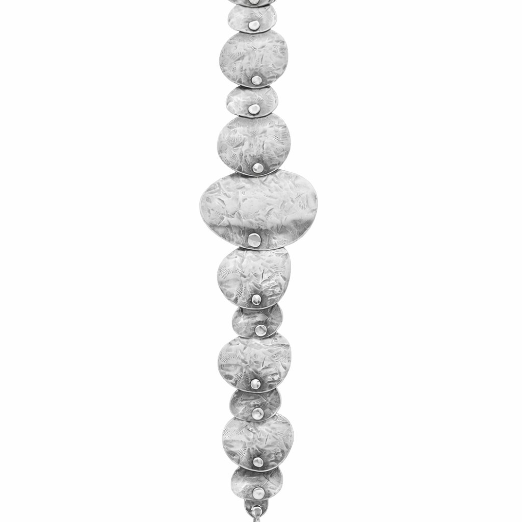 Retired Silpada Badge Of Beauty Sterling Silver Disc Bracelet